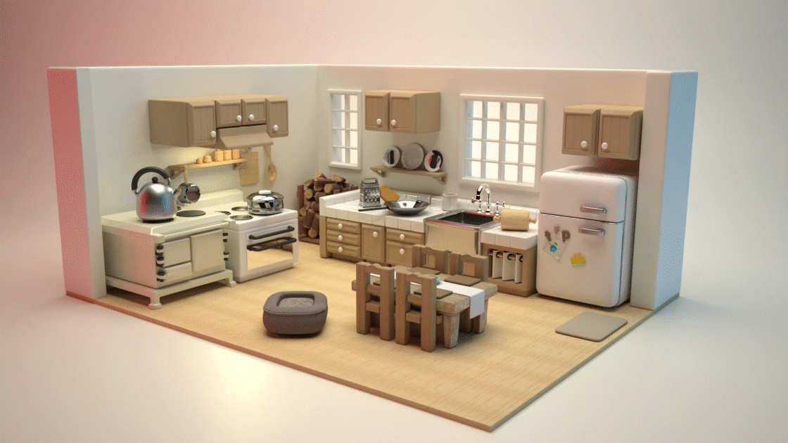 C4D and Vray Kitchen